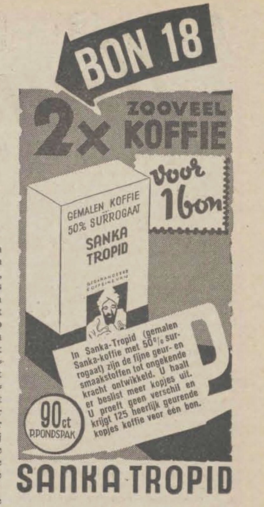 sanka tropid koffie 1941